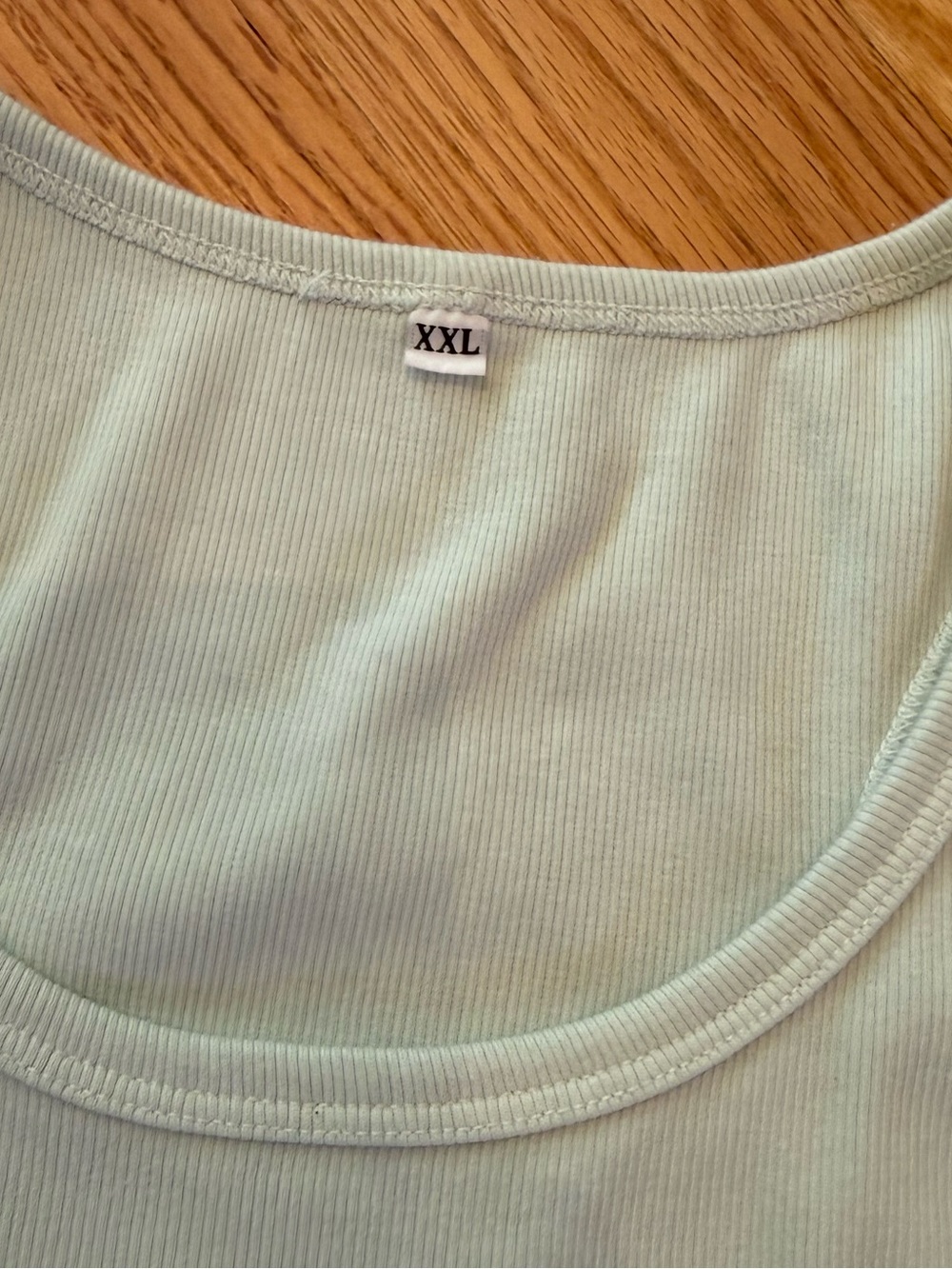 Simple Ribbed Tank Top - Light Blue - Picture 3 of 3